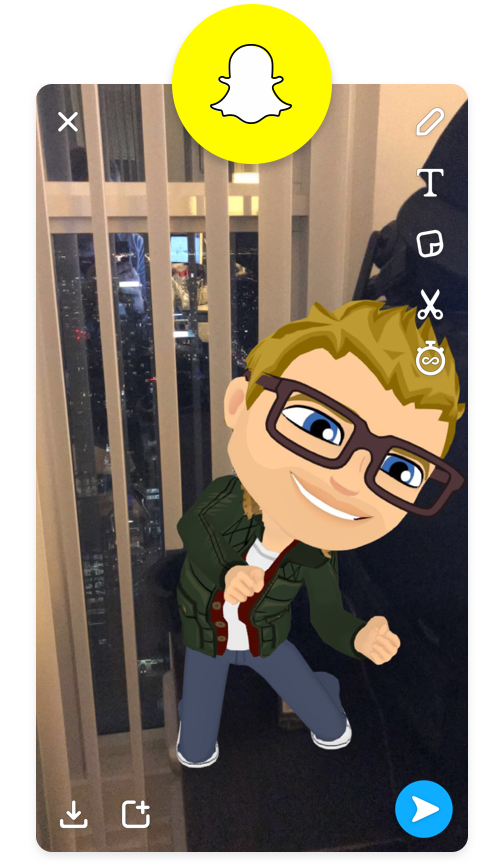 3D Bitmoji World Lenses